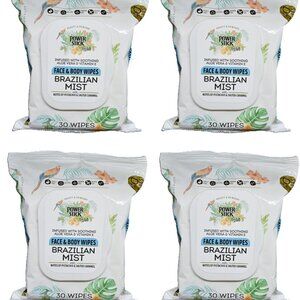 Power Stick Face & Body Wipes – Brazilian Mist (30 Count) 🌿✨